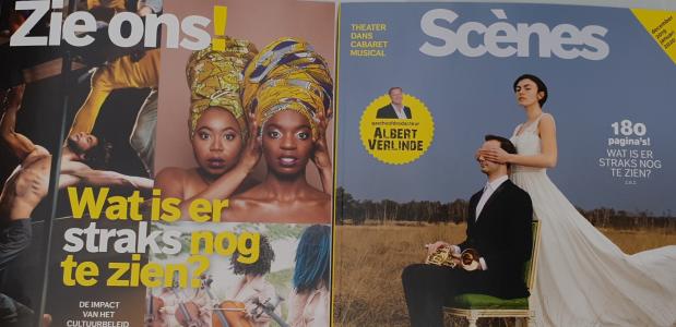 Scènes december is een omdraaimagazine met twee covers: het 'gewone' nummer en aan de andere kant de speciale bijlage